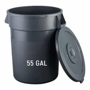 Basurero Fijo con tapa 55 gal
