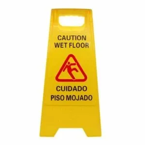 Letrero de Piso Mojado Amarillo