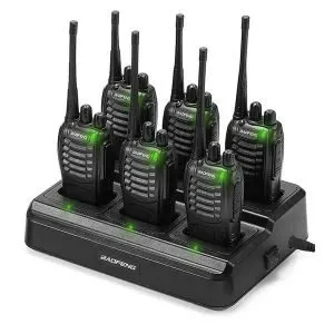 Set-Base-Cargador-Con-6 dispositivos-Radios-Baofeng
